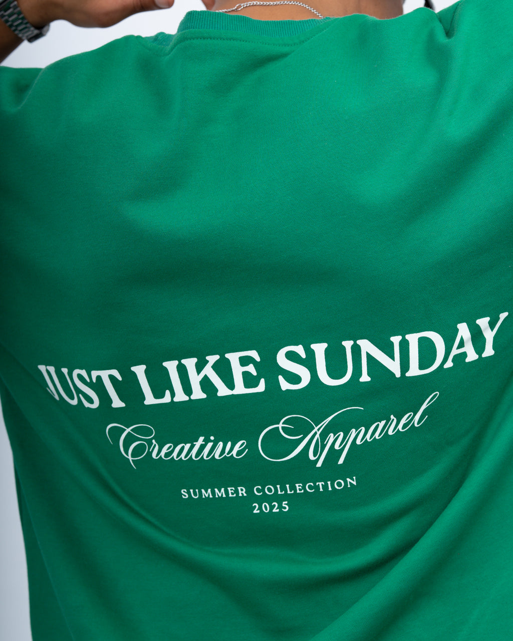 French Terry Summer Tee – Jade Green