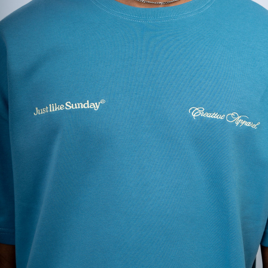 French Terry Summer Tee – Powder Blue